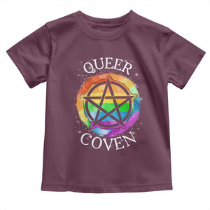 Funny Halloween LGBT Baby Shirt Queer Coven TS09 Maroon Print Your Wear