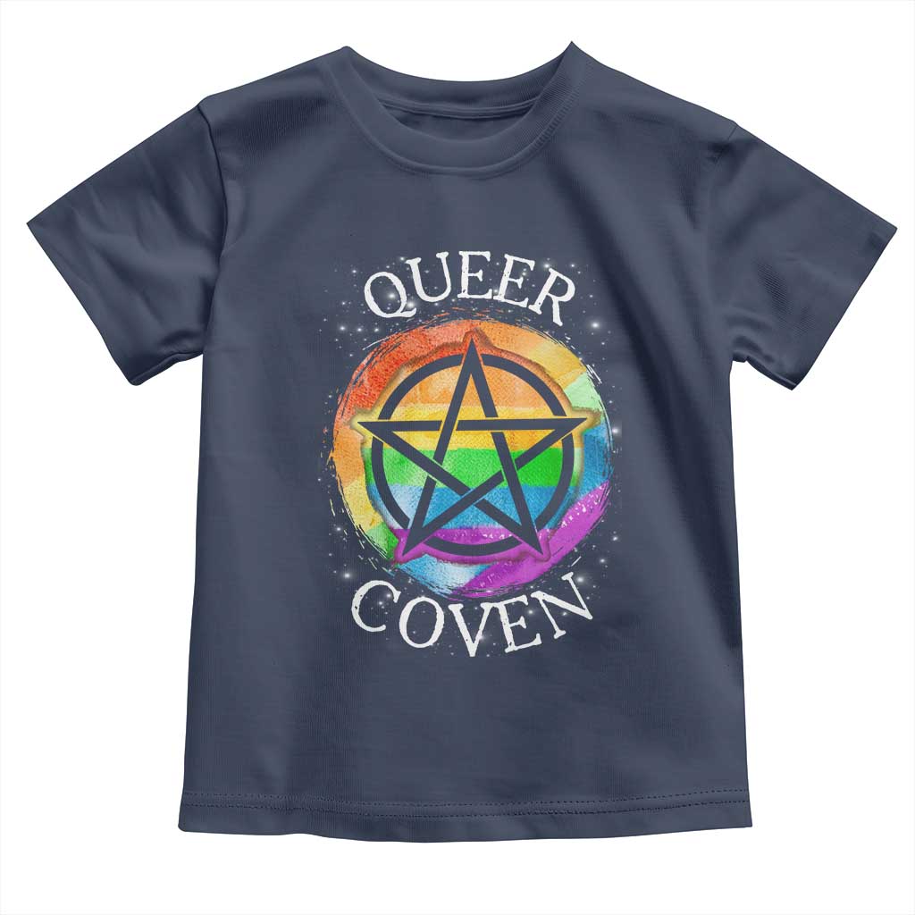 Funny Halloween LGBT Baby Shirt Queer Coven TS09 Navy Print Your Wear