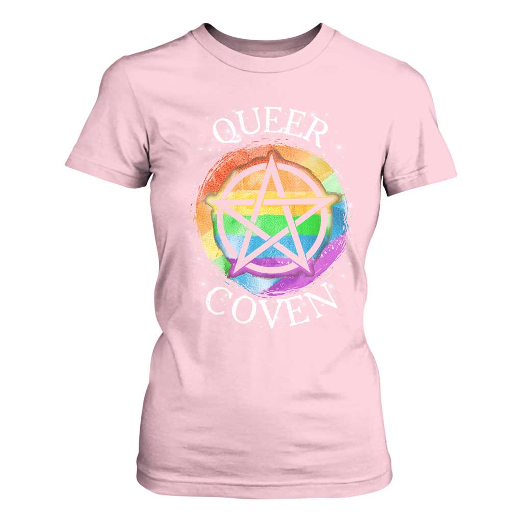 Funny Halloween LGBT T Shirt For Women Queer Coven TS09 Light Pink Print Your Wear