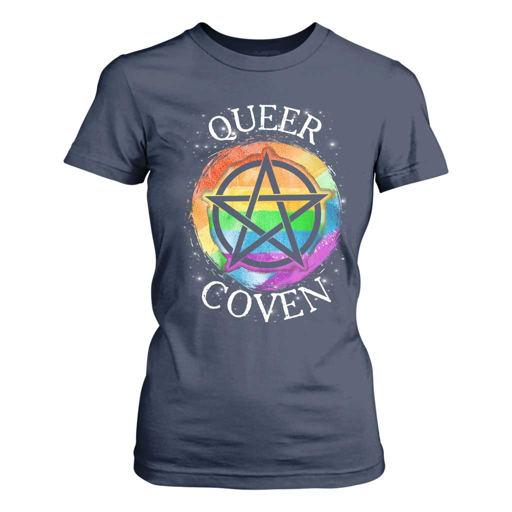 Funny Halloween LGBT T Shirt For Women Queer Coven TS09 Navy Print Your Wear