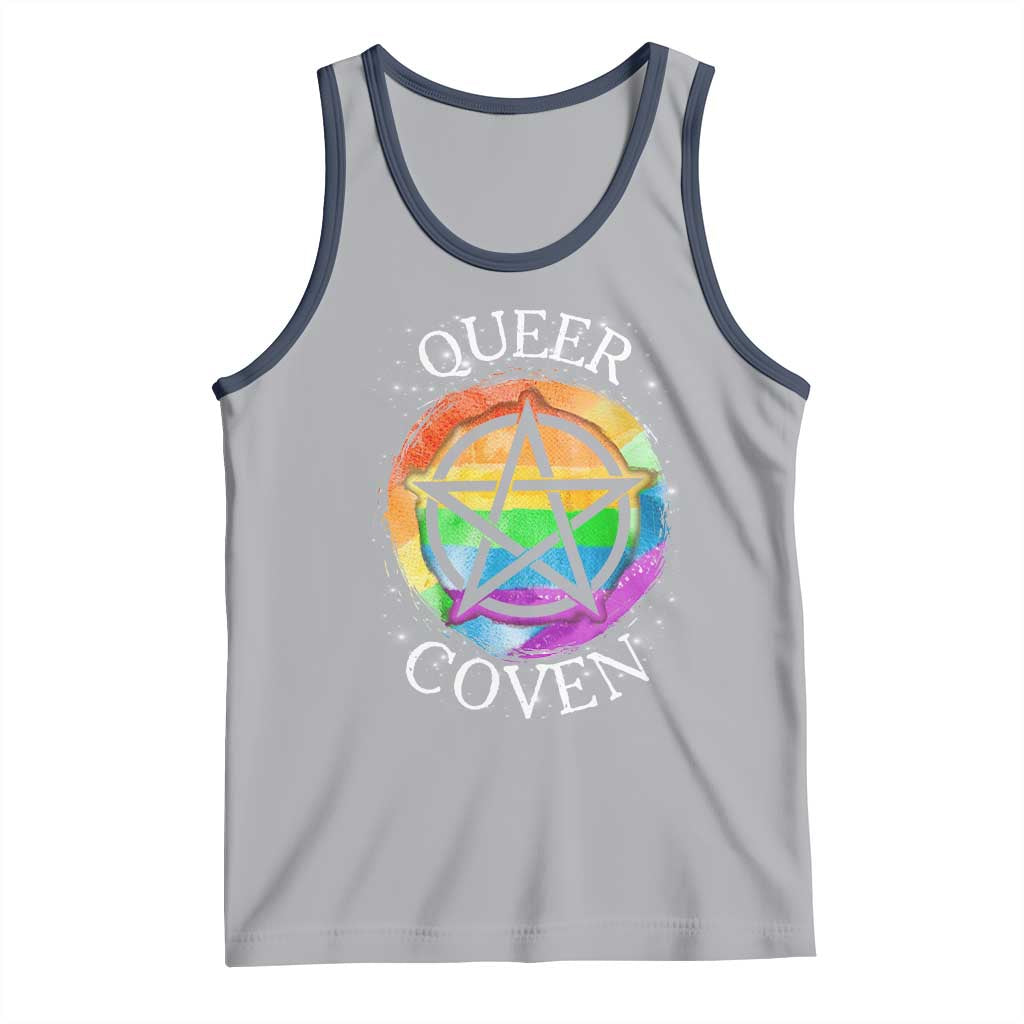 Funny Halloween LGBT Tank Top Queer Coven TS09 Athletic Heather Navy Print Your Wear