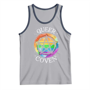 Funny Halloween LGBT Tank Top Queer Coven TS09 Athletic Heather Navy Print Your Wear
