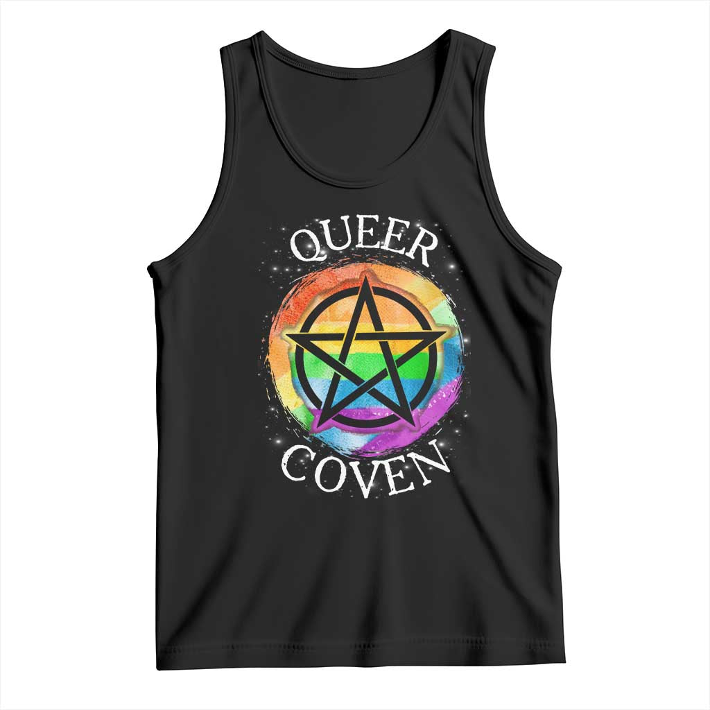 Funny Halloween LGBT Tank Top Queer Coven TS09 Black Print Your Wear