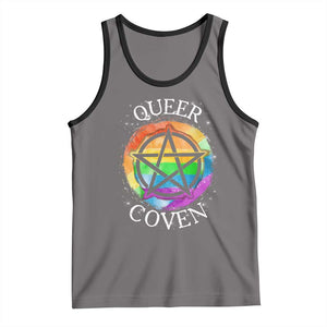 Funny Halloween LGBT Tank Top Queer Coven TS09 Deep Heather Black Print Your Wear