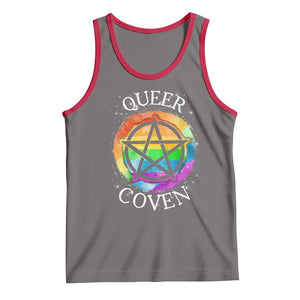 Funny Halloween LGBT Tank Top Queer Coven TS09 Deep Heather Red Print Your Wear