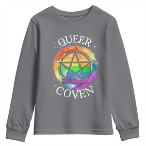 Funny Halloween LGBT Youth Sweatshirt Queer Coven TS09 Charcoal Print Your Wear