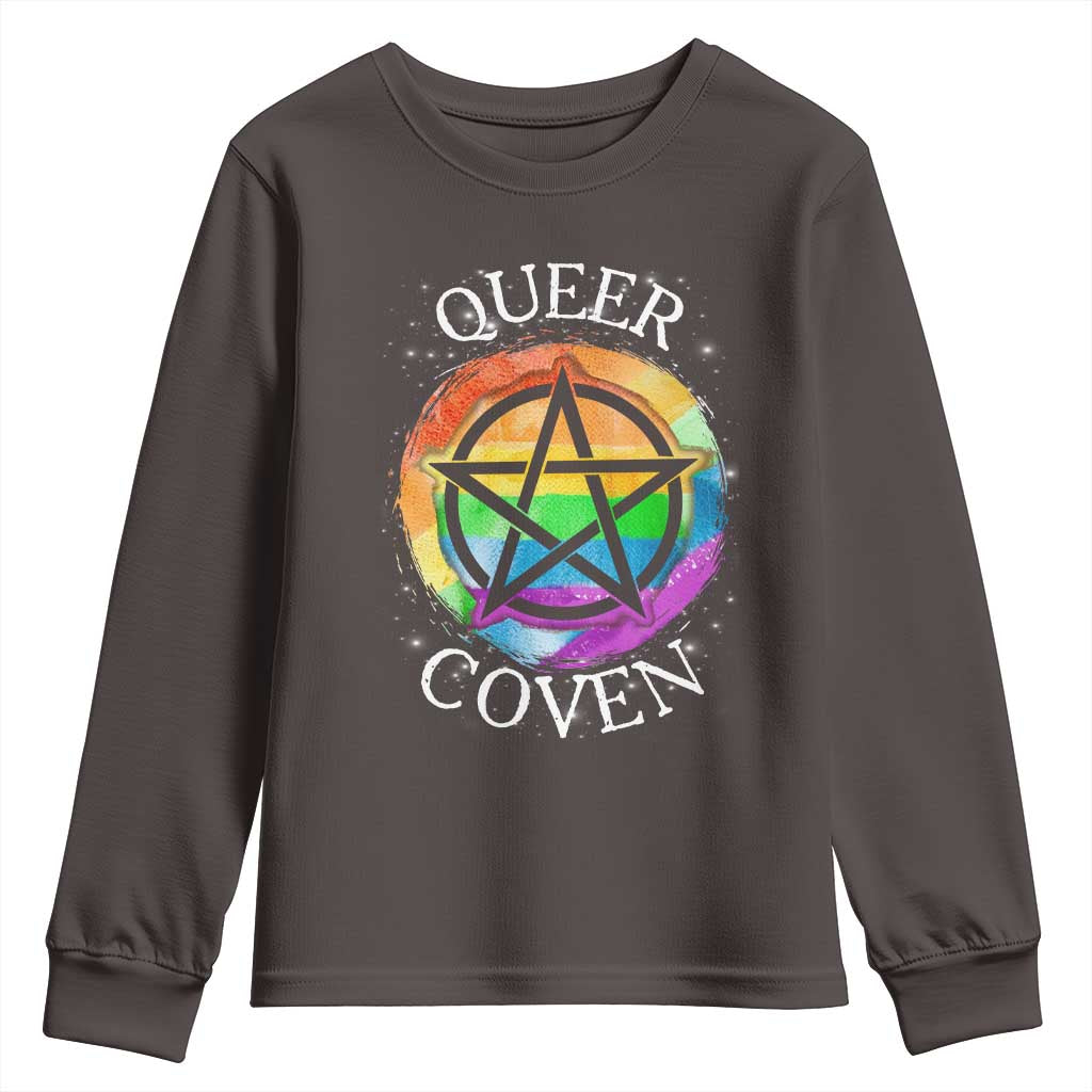 Funny Halloween LGBT Youth Sweatshirt Queer Coven TS09 Dark Chocolate Print Your Wear