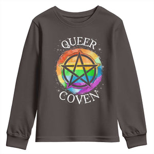 Funny Halloween LGBT Youth Sweatshirt Queer Coven TS09 Dark Chocolate Print Your Wear
