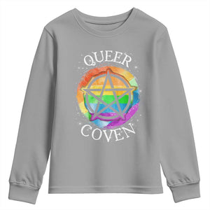 Funny Halloween LGBT Youth Sweatshirt Queer Coven TS09 Sport Gray Print Your Wear