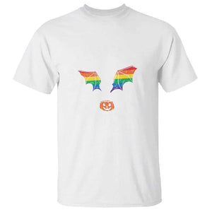 Funny Halloween LGBT T Shirt Possessed By Gay Demon Rainbow Bat TS09 White Print Your Wear