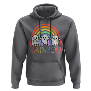 Funny Halloween Hoodie Rainboo Cute Ghost Rainbow TS09 Charcoal Print Your Wear