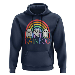 Funny Halloween Hoodie Rainboo Cute Ghost Rainbow TS09 Navy Print Your Wear