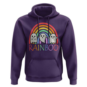 Funny Halloween Hoodie Rainboo Cute Ghost Rainbow TS09 Purple Print Your Wear