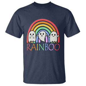 Funny Halloween T Shirt Rainboo Cute Ghost Rainbow TS09 Navy Print Your Wear