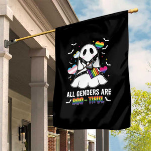 Funny Halloween LGBT Garden Flag All Genders Are Bootiful Rainbow Flag TS09 Print Your Wear