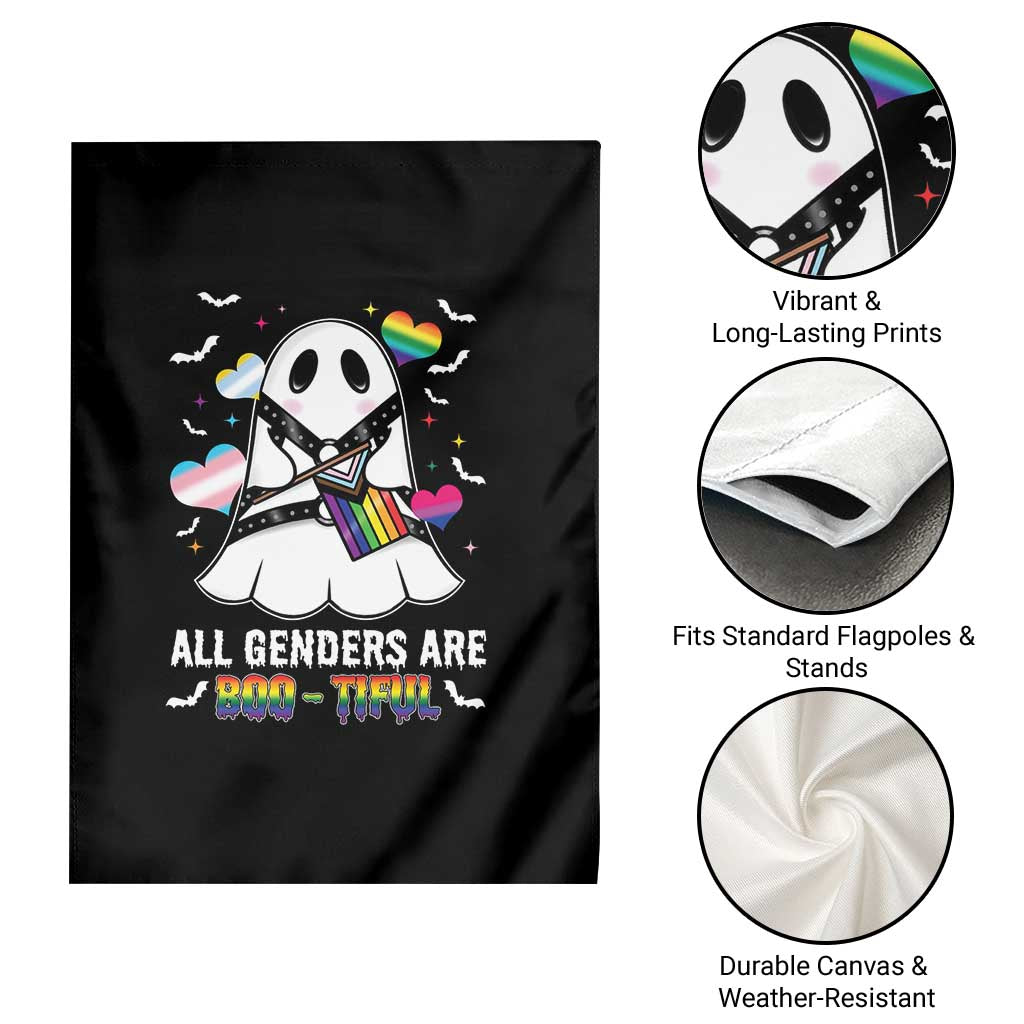 Funny Halloween LGBT Garden Flag All Genders Are Bootiful Rainbow Flag TS09 Print Your Wear