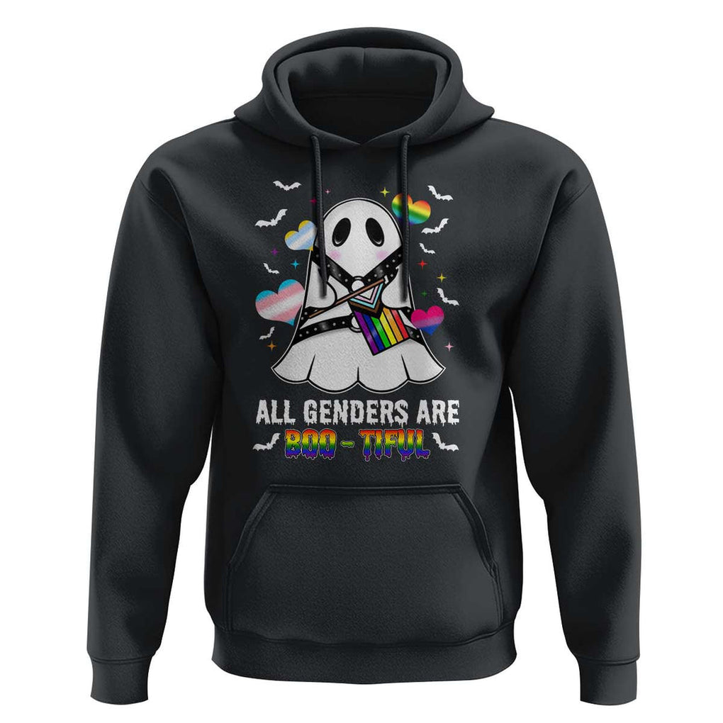 Funny Halloween LGBT Hoodie All Genders Are Bootiful Rainbow Flag TS09 Black Print Your Wear