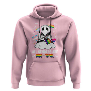 Funny Halloween LGBT Hoodie All Genders Are Bootiful Rainbow Flag TS09 Light Pink Print Your Wear