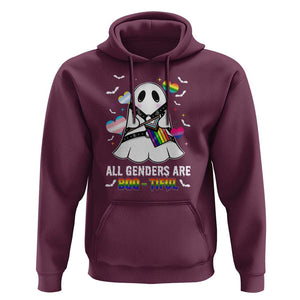 Funny Halloween LGBT Hoodie All Genders Are Bootiful Rainbow Flag TS09 Maroon Print Your Wear