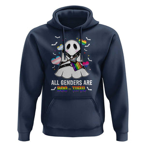 Funny Halloween LGBT Hoodie All Genders Are Bootiful Rainbow Flag TS09 Navy Print Your Wear