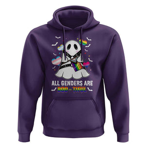 Funny Halloween LGBT Hoodie All Genders Are Bootiful Rainbow Flag TS09 Purple Print Your Wear