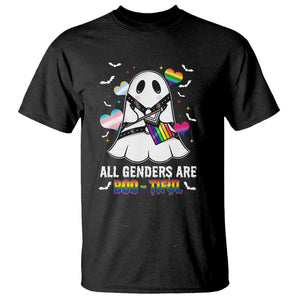 Funny Halloween LGBT T Shirt All Genders Are Bootiful Rainbow Flag TS09 Black Print Your Wear