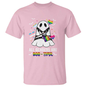 Funny Halloween LGBT T Shirt All Genders Are Bootiful Rainbow Flag TS09 Light Pink Print Your Wear