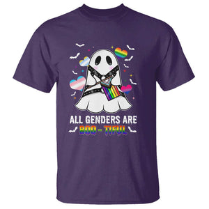 Funny Halloween LGBT T Shirt All Genders Are Bootiful Rainbow Flag TS09 Purple Print Your Wear