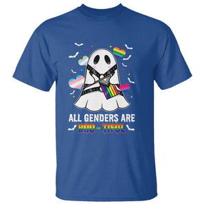 Funny Halloween LGBT T Shirt All Genders Are Bootiful Rainbow Flag TS09 Royal Blue Print Your Wear