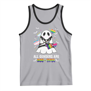 Funny Halloween LGBT Tank Top All Genders Are Bootiful Rainbow Flag TS09 Athletic Heather Black Print Your Wear