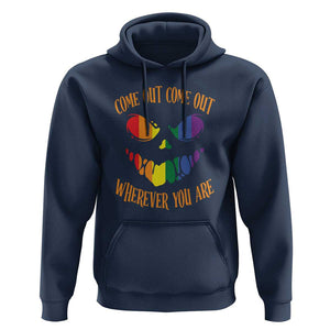 Funny Halloween LGBT Hoodie Come Out Wherever You Are TS09 Navy Print Your Wear