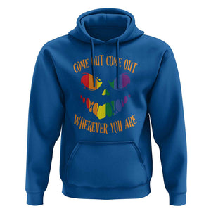 Funny Halloween LGBT Hoodie Come Out Wherever You Are TS09 Royal Blue Print Your Wear