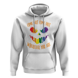 Funny Halloween LGBT Hoodie Come Out Wherever You Are TS09 White Print Your Wear