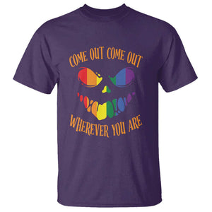 Funny Halloween LGBT T Shirt Come Out Wherever You Are TS09 Purple Print Your Wear