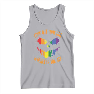 Funny Halloween LGBT Tank Top Come Out Wherever You Are TS09 Athletic Heather Print Your Wear