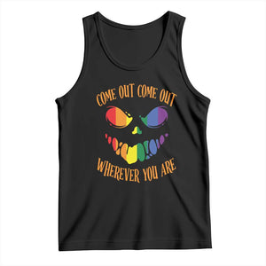 Funny Halloween LGBT Tank Top Come Out Wherever You Are TS09 Black Print Your Wear