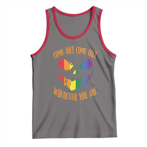 Funny Halloween LGBT Tank Top Come Out Wherever You Are TS09 Deep Heather Red Print Your Wear