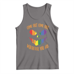Funny Halloween LGBT Tank Top Come Out Wherever You Are TS09 Deep Heather Print Your Wear