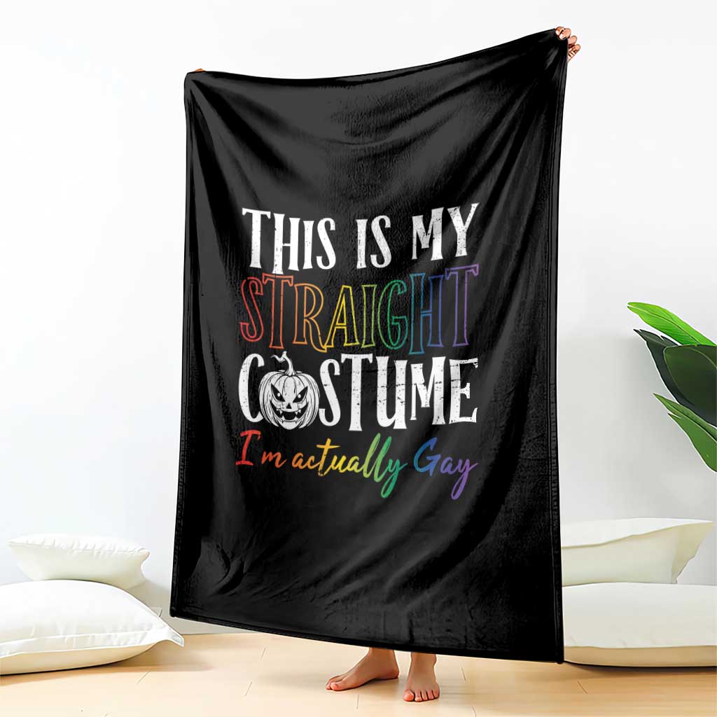 Funny Halloween LGBT Throw Blanket This Is My Straight Costume TS09 Print Your Wear