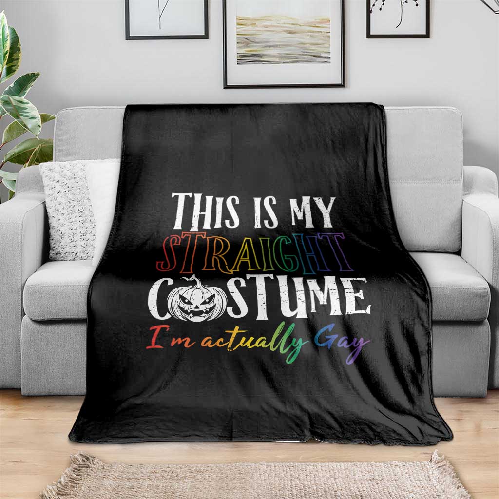 Funny Halloween LGBT Throw Blanket This Is My Straight Costume TS09 Print Your Wear