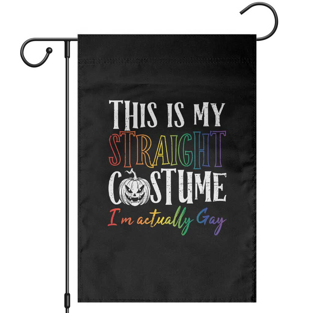 Funny Halloween LGBT Garden Flag This Is My Straight Costume TS09 Black Print Your Wear