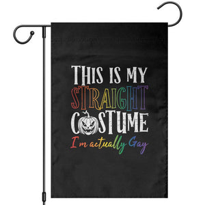 Funny Halloween LGBT Garden Flag This Is My Straight Costume TS09 Black Print Your Wear