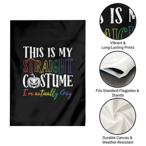 Funny Halloween LGBT Garden Flag This Is My Straight Costume TS09 Print Your Wear