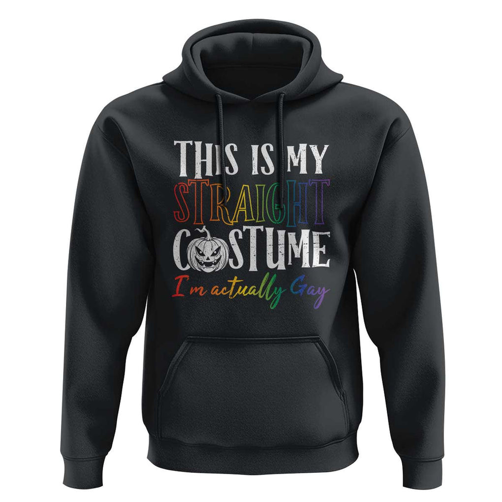 Funny Halloween LGBT Hoodie This Is My Straight Costume TS09 Black Print Your Wear