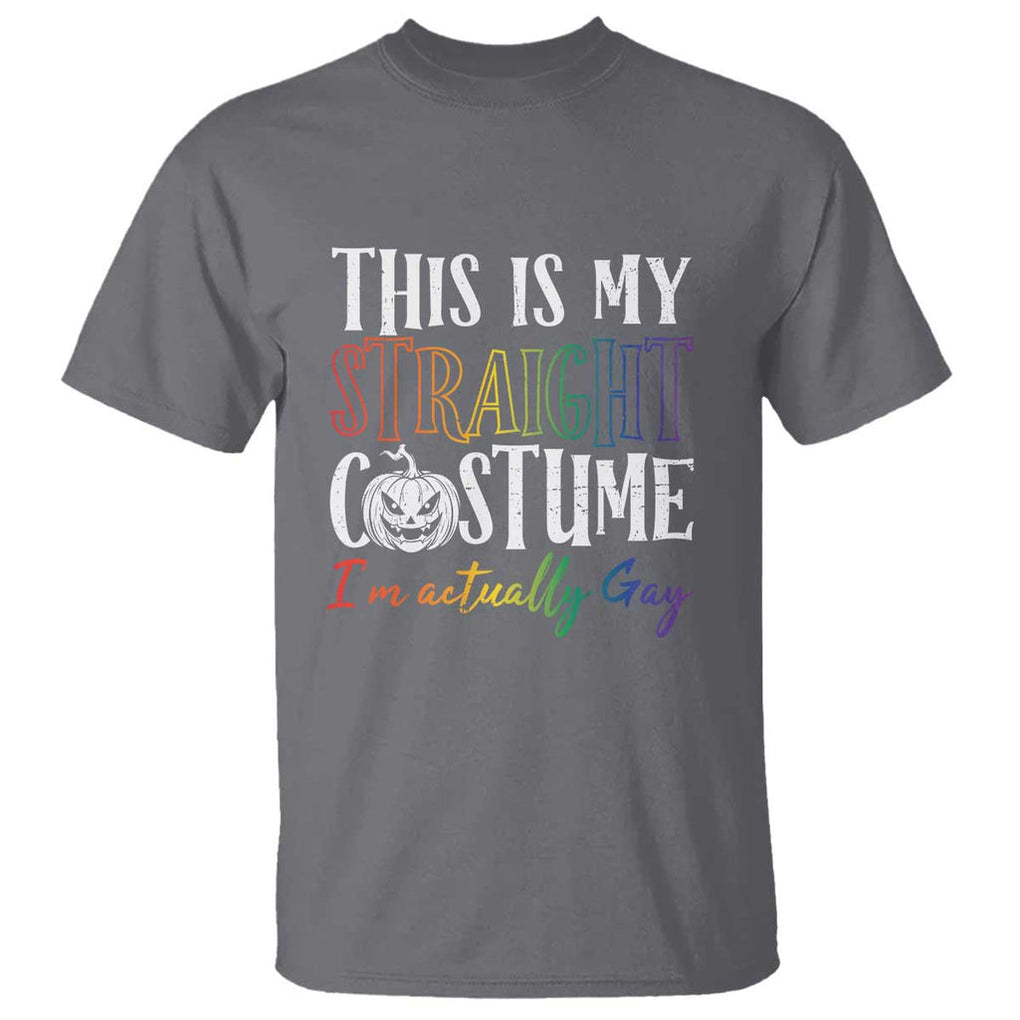 Funny Halloween LGBT T Shirt This Is My Straight Costume TS09 Charcoal Print Your Wear