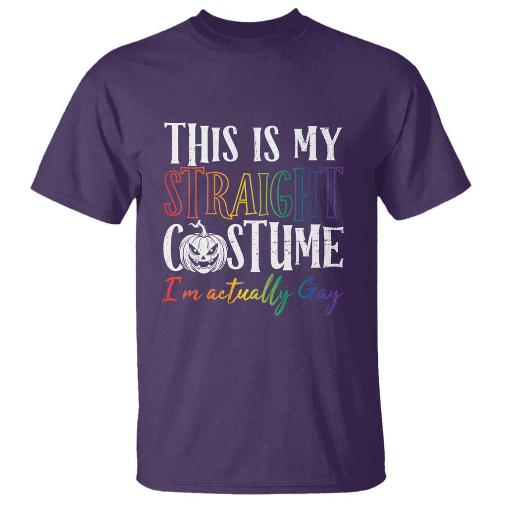 Funny Halloween LGBT T Shirt This Is My Straight Costume TS09 Purple Print Your Wear