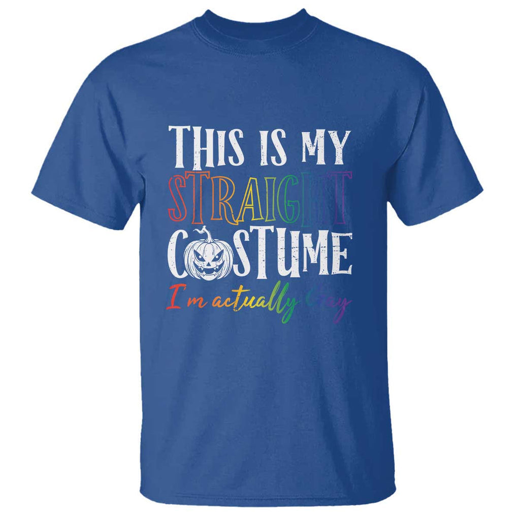 Funny Halloween LGBT T Shirt This Is My Straight Costume TS09 Royal Blue Print Your Wear