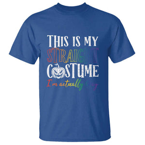 Funny Halloween LGBT T Shirt This Is My Straight Costume TS09 Royal Blue Print Your Wear