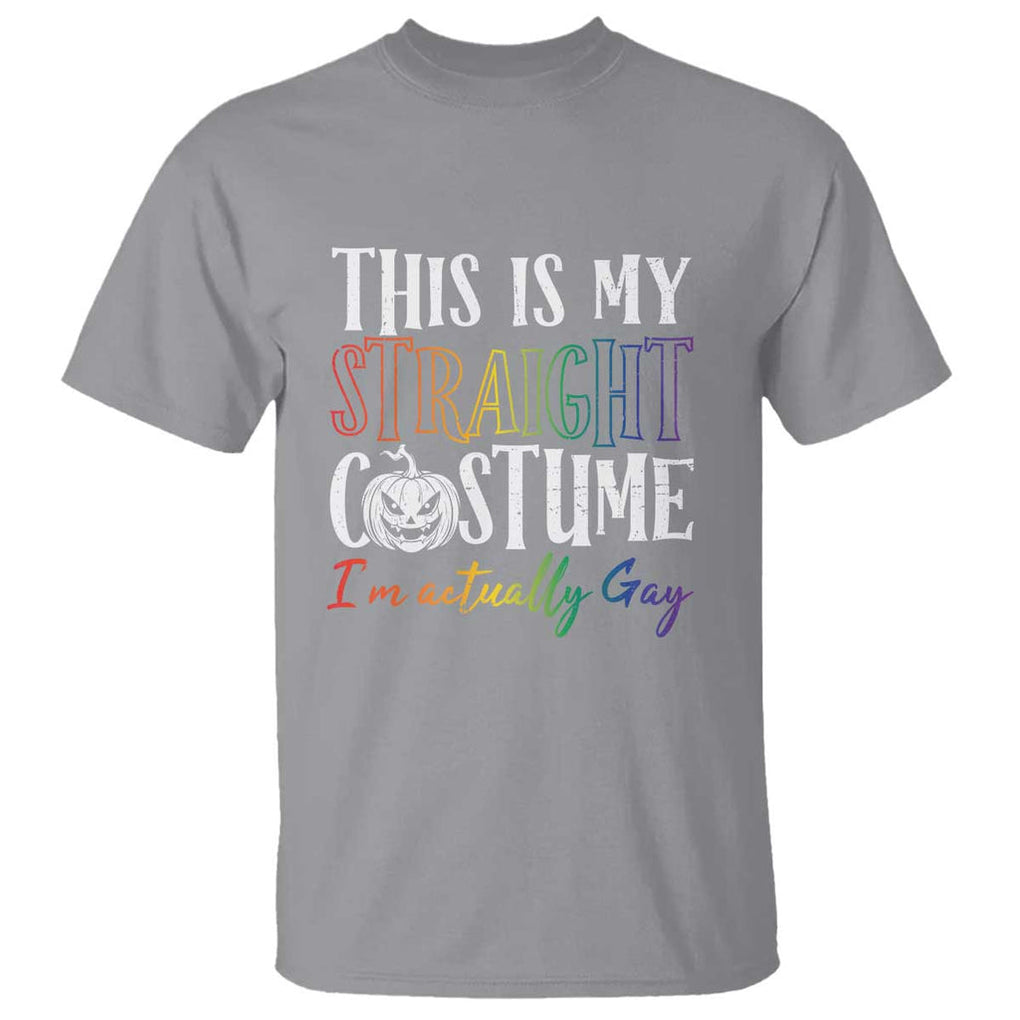 Funny Halloween LGBT T Shirt This Is My Straight Costume TS09 Sport Gray Print Your Wear