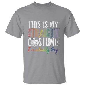 Funny Halloween LGBT T Shirt This Is My Straight Costume TS09 Sport Gray Print Your Wear